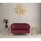 Par de Mesitas de Hierro Dorado con Tapa Redonda de Vidrio - Etro viadurini