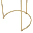 Par de Mesitas Redondas de Vidrio y Hierro Dorado - Avola viadurini