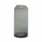 Par de jarrones decorativos en vidrio de color azul y ahumado, diseño moderno - Adriano viadurini