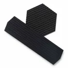 Par de bandejas en acero lacado negro o dorado de diseño moderno - Savona viadurini