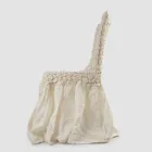Elegante Funda de Silla con Respaldo para Salón en Lino Bordado - Panteo viadurini