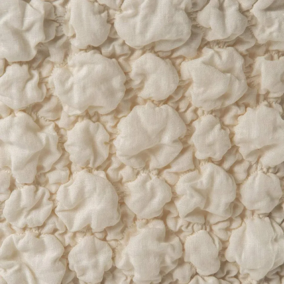 Elegante Funda de Silla con Respaldo para Salón en Lino Bordado - Panteo viadurini