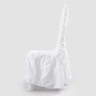 Elegante Funda de Silla con Respaldo para Salón en Lino Bordado - Panteo viadurini