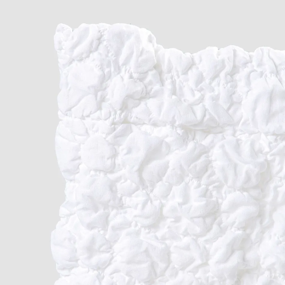 Elegante Funda de Silla con Respaldo para Salón en Lino Bordado - Panteo viadurini