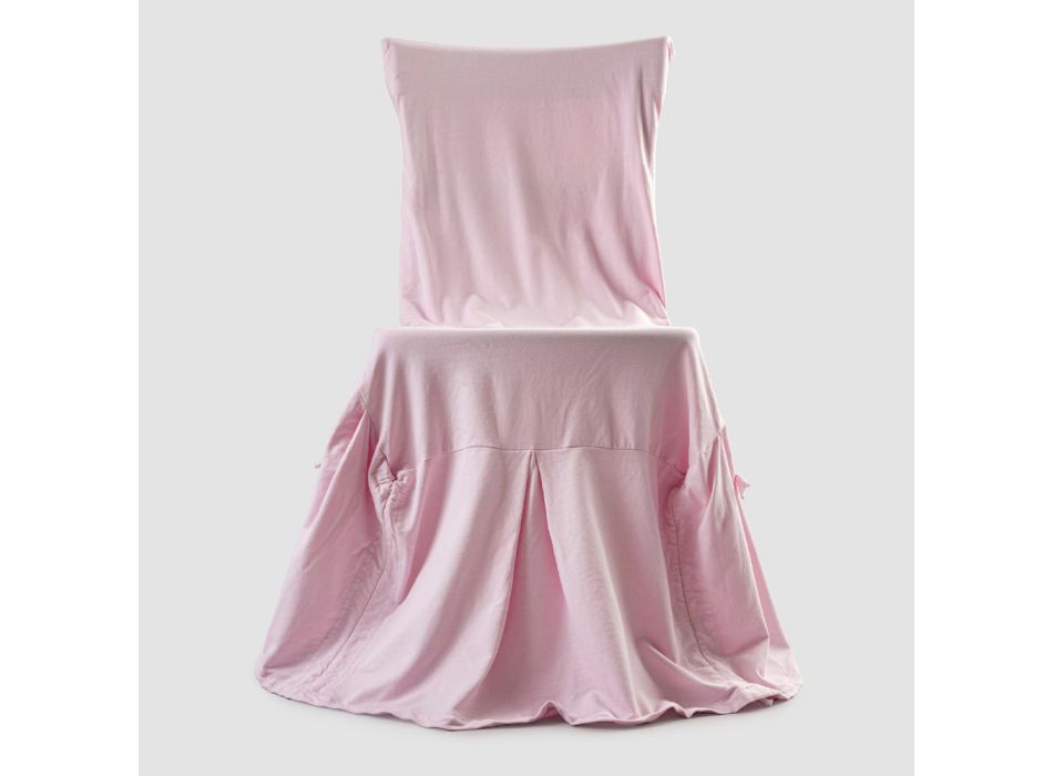 Elegante funda para silla de salón en algodón de colores con respaldo - Filippa viadurini