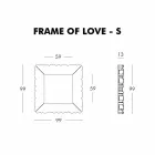 Slide Frame Of Love marco decorativo de pared hecho en Italia viadurini