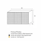 Aparador con dos puertas negras con 2 puertas y cajones retirada flora viadurini