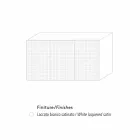 Aparador con dos puertas negras con 2 puertas y cajones retirada flora viadurini