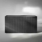 Aparador con dos puertas negras con 2 puertas y cajones retirada flora viadurini