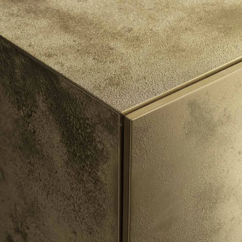 Aparador de 3 puertas con 3 estantes interiores en madera y MDF - Pesci viadurini