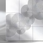 Aparador de 8 puertas de diseño moderno Ardesia, blanco, negro u dorado. viadurini