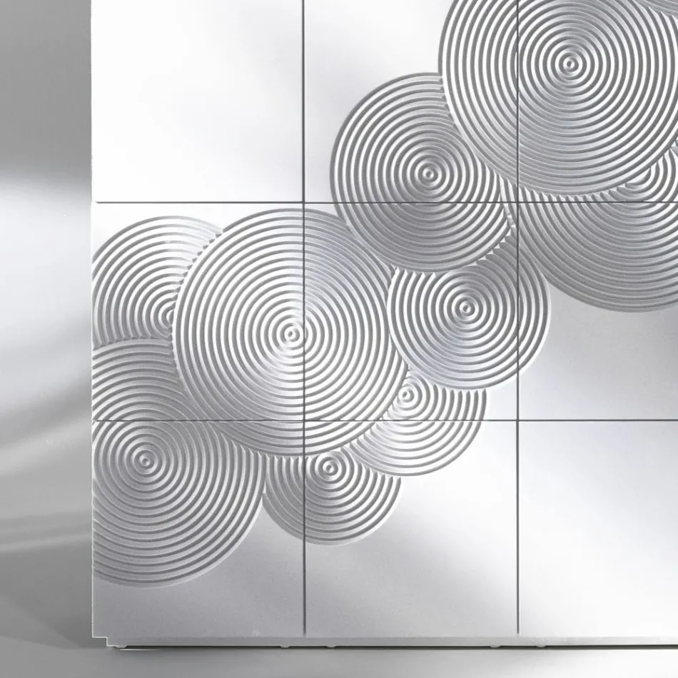 Aparador de 8 puertas de diseño moderno Ardesia, blanco, negro u dorado. viadurini