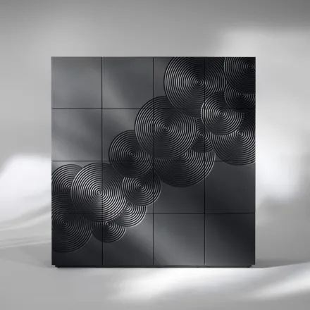 Aparador de 8 puertas de diseño moderno Ardesia, blanco, negro u dorado. viadurini