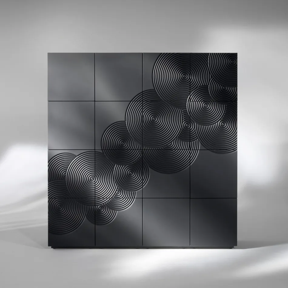 Aparador de 8 puertas de diseño moderno Ardesia, blanco, negro u dorado. viadurini