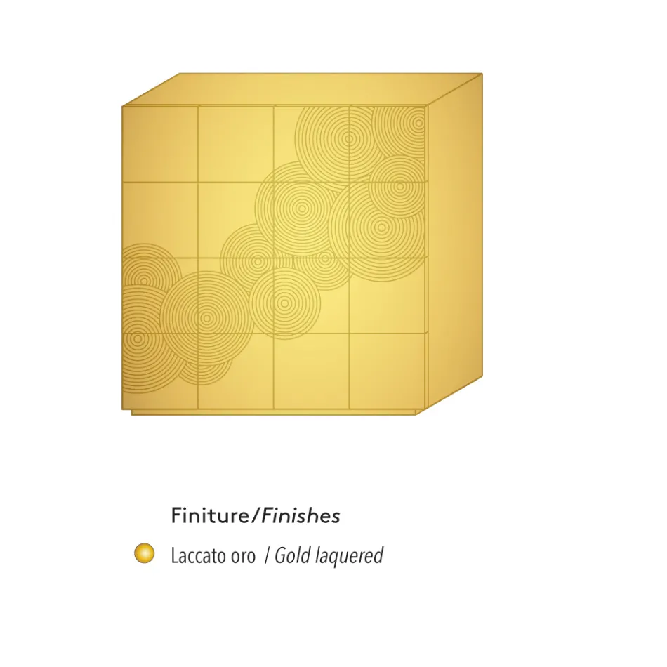 Aparador de 8 puertas de diseño moderno Ardesia, blanco, negro u dorado. viadurini