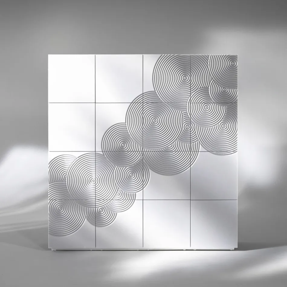 Aparador de 8 puertas de diseño moderno Ardesia, blanco, negro u dorado. viadurini