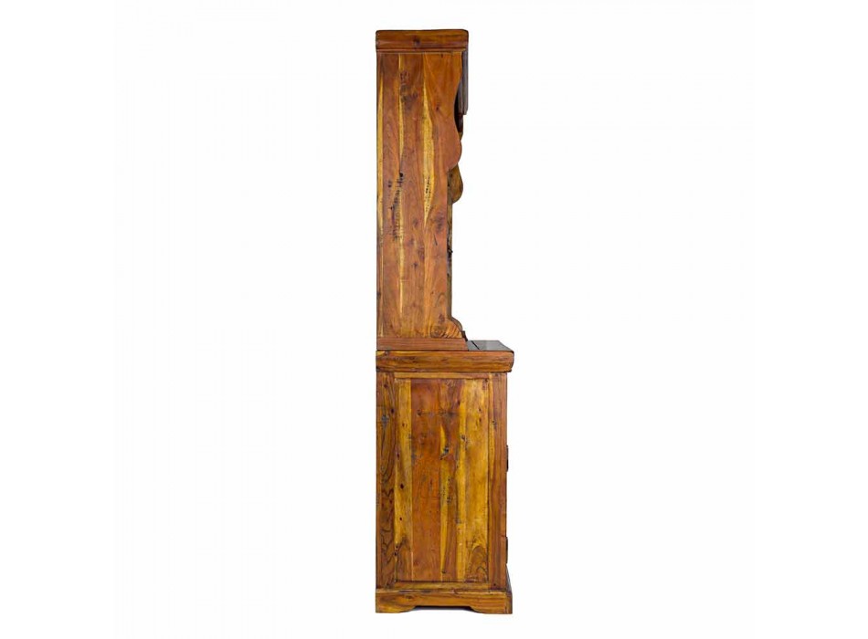 Aparador alto de estilo clásico con estructura de madera maciza de acacia - Umami viadurini