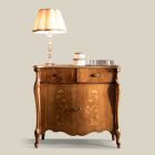 Aparador clásico de madera para sala de estar con incrustaciones Made in Italy - Ottaviano viadurini