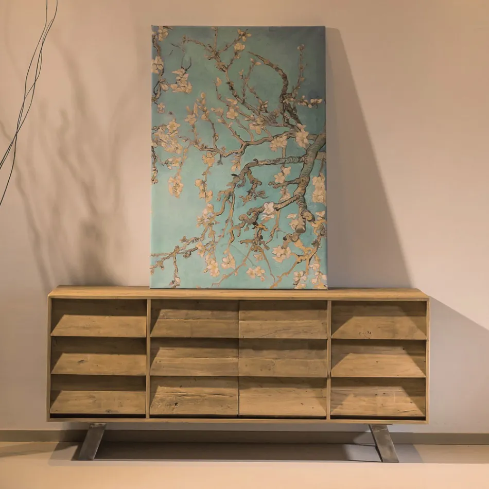 Aparador de Salón con 2 Puertas Centrales y 6 Cajones Laterales - Slide viadurini