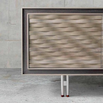 Aparador de diseño moderno en madera maciza, W192 x D 50 cm, Teresa