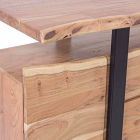 Aparador de diseño en madera de acacia y acero pintado Homemotion - Lanza viadurini