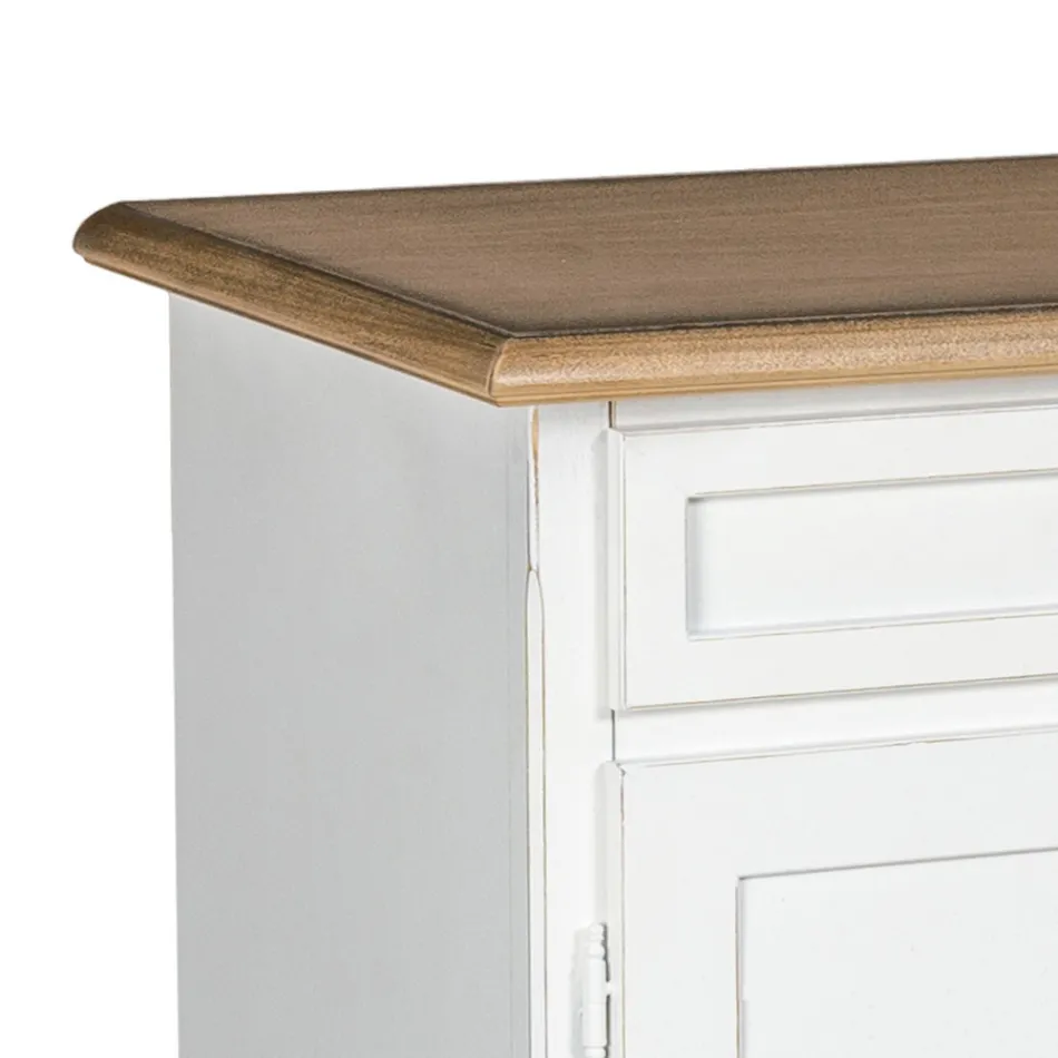 Aparador de madera con 3 cajones y 3 puertas Made in Italy - Uller viadurini