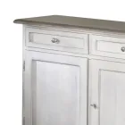 Aparador de madera con 3 cajones y 3 puertas Made in Italy - Uller viadurini