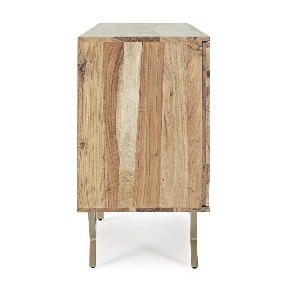 Aparador en Madera de Acacia con 2 Puertas y 3 Cajones Design Homemotion - Carla viadurini