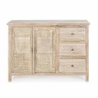 Aparador en madera de mango con adornos con incrustaciones a mano - Zotto viadurini