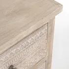 Aparador en madera de mango con adornos con incrustaciones a mano - Zotto viadurini