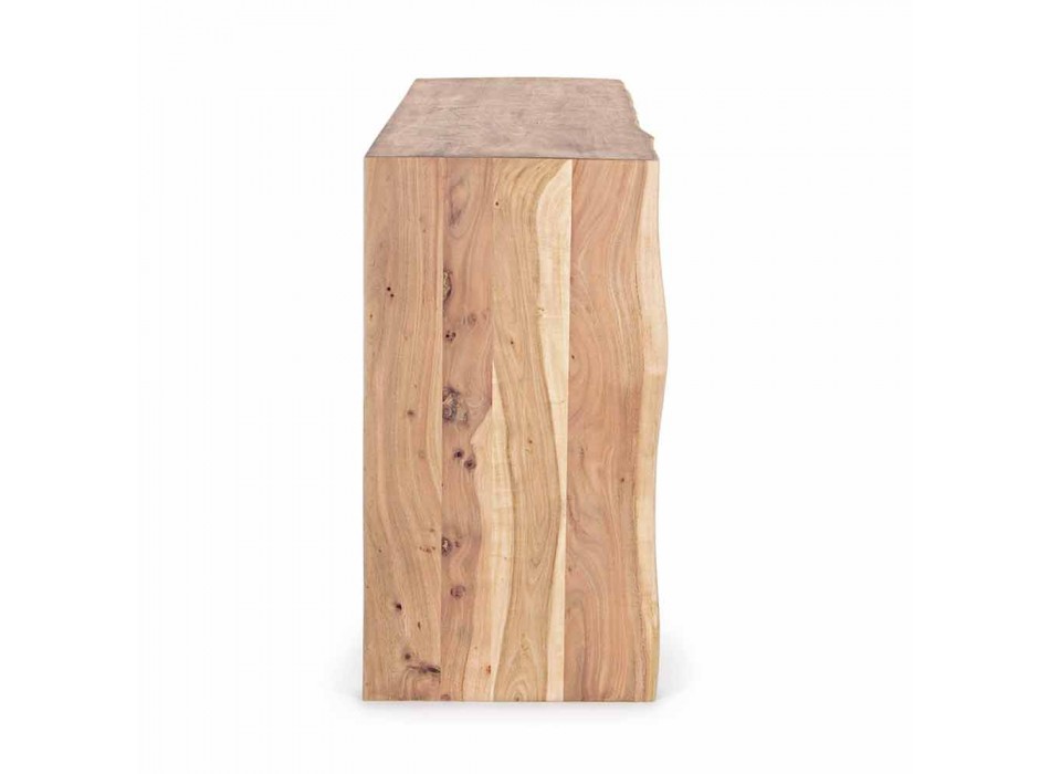 Aparador moderno en madera de acacia con 2 puertas y 3 cajones Homemotion - Lauro