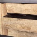 Aparador moderno en madera de mango con tiradores de acero Homemotion - Amilcare viadurini