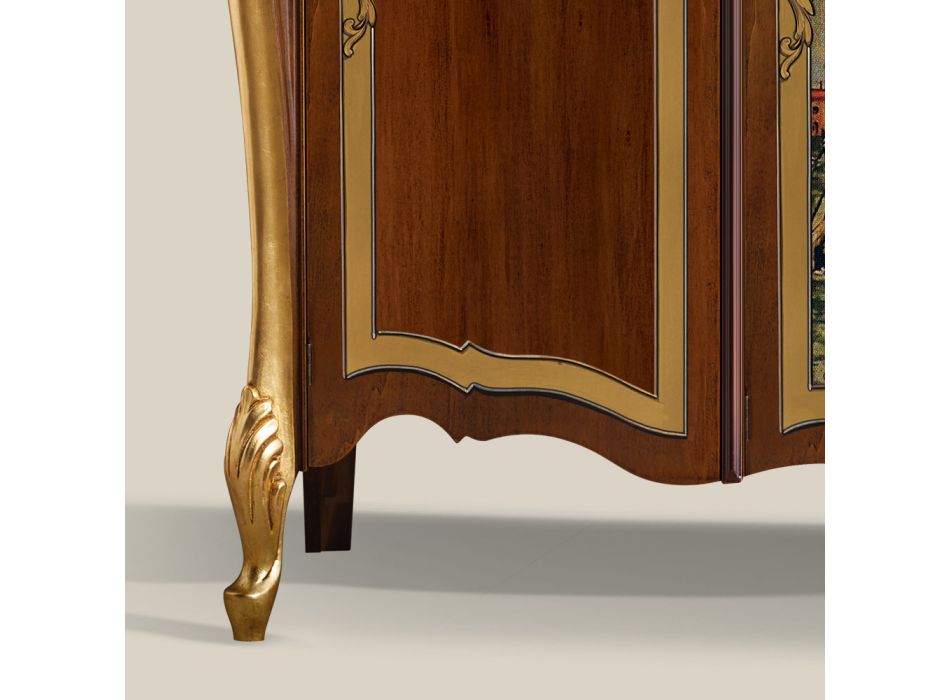 Aparador de salón de lujo en madera clásica Made in Italy - Caligola viadurini
