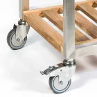 Cocina exterior en acero y madera con Teppanyaki - Buoncalliope viadurini