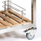 Cocina exterior en acero y madera con Teppanyaki - Buoncalliope viadurini