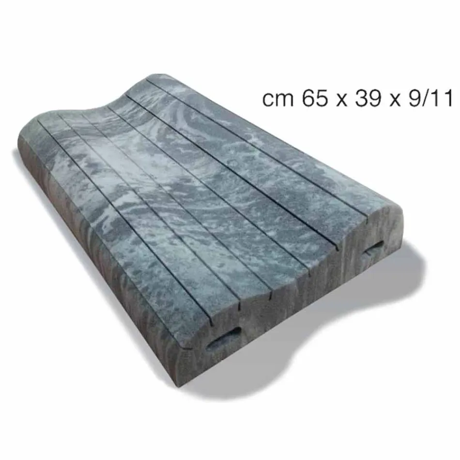 Cojín Double Wave en Memory Xform de 11 cm de altura Hecho en Italia - Rizado viadurini