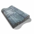 Cojín Double Wave en Memory Xform de 11 cm de altura Hecho en Italia - Rizado viadurini