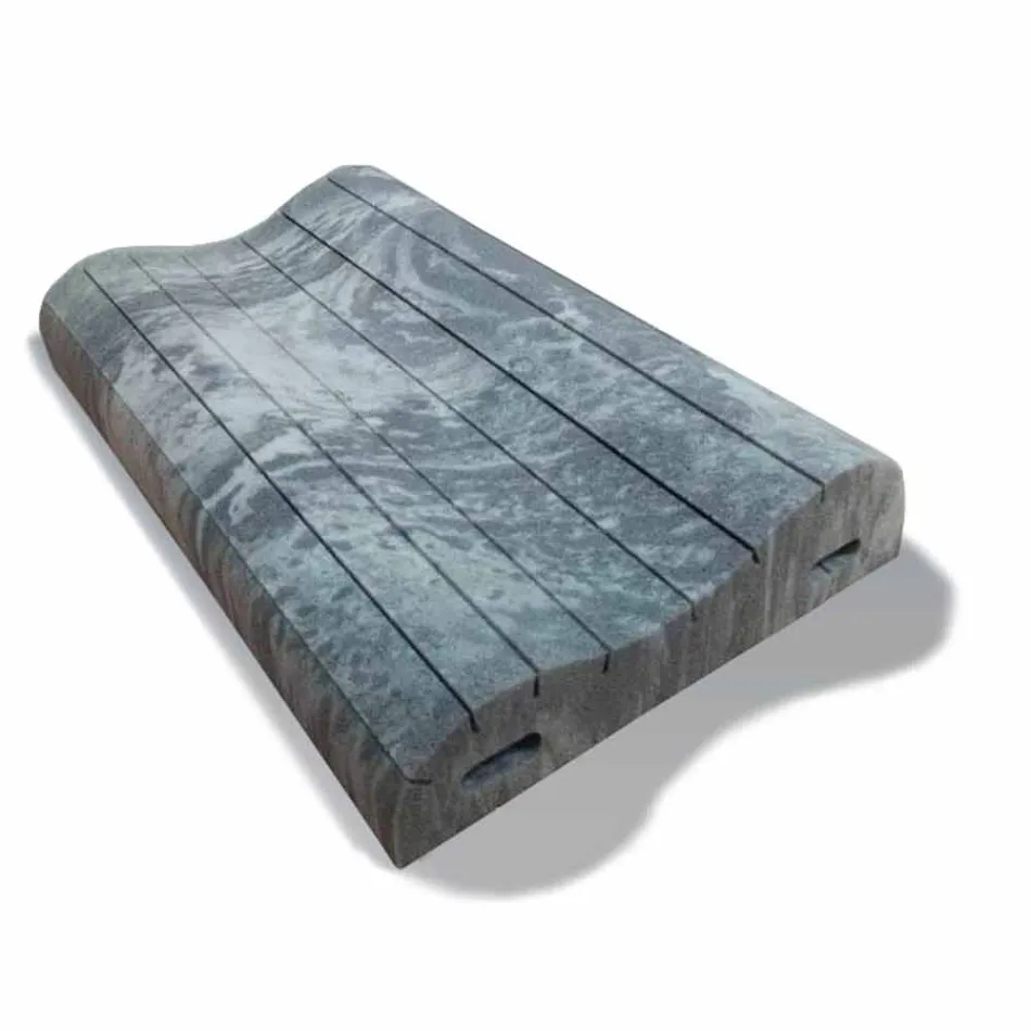 Cojín Double Wave en Memory Xform de 11 cm de altura Hecho en Italia - Rizado viadurini