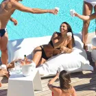 Cojín de relajación para exteriores Nube en cuero ecológico náutico blanco Trona viadurini