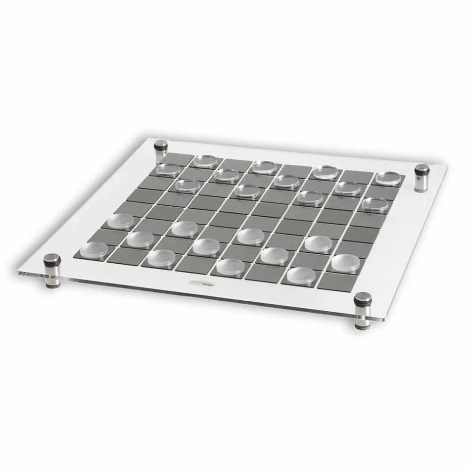 Damas juego de mesa hecho en Italia viadurini