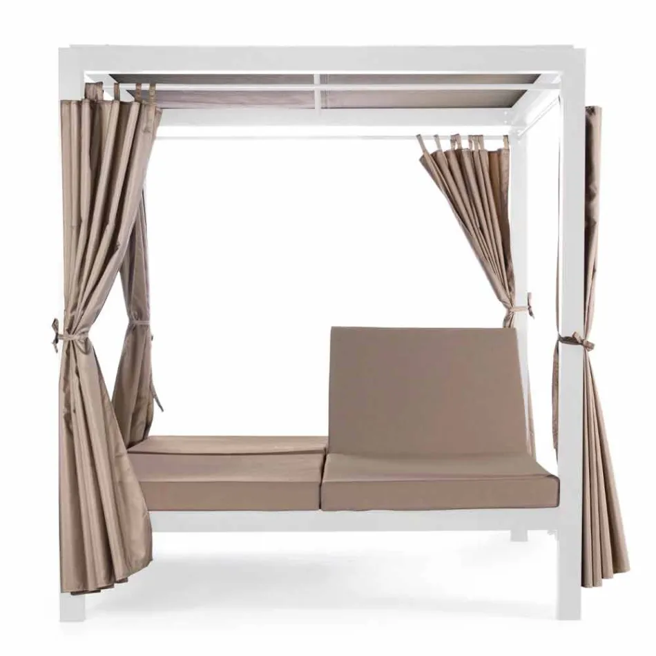 Diván para exterior en Textilene y Aluminio con Respaldo Reclinable - Anastasia viadurini