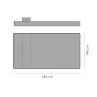 Sofá cama doble de exterior de diseño de lujo Made in Italy - Emanuela viadurini