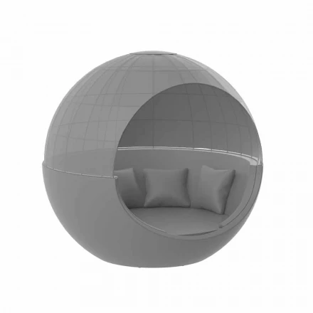 Tumbona de jardín de diseño redondo de lujo con sombrilla - Ulm Moon by Vondom viadurini