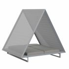 Sofá cama para exterior en aluminio y tela de diseño de lujo - Frame Vineyard by Vondom viadurini