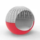 Tumbona de jardín de lujo con diseño redondo con cuerda trenzada - Ulm Moon by Vondom viadurini