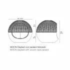 Tumbona de jardín de lujo con diseño redondo con cuerda trenzada - Ulm Moon by Vondom viadurini