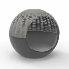 Tumbona de jardín de lujo con diseño redondo con cuerda trenzada - Ulm Moon by Vondom viadurini