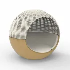 Tumbona de jardín de lujo con diseño redondo con cuerda trenzada - Ulm Moon by Vondom viadurini