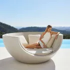 Sofá cama para exterior de diseño circular de lujo en polietileno - Ulm Moon by Vondom viadurini