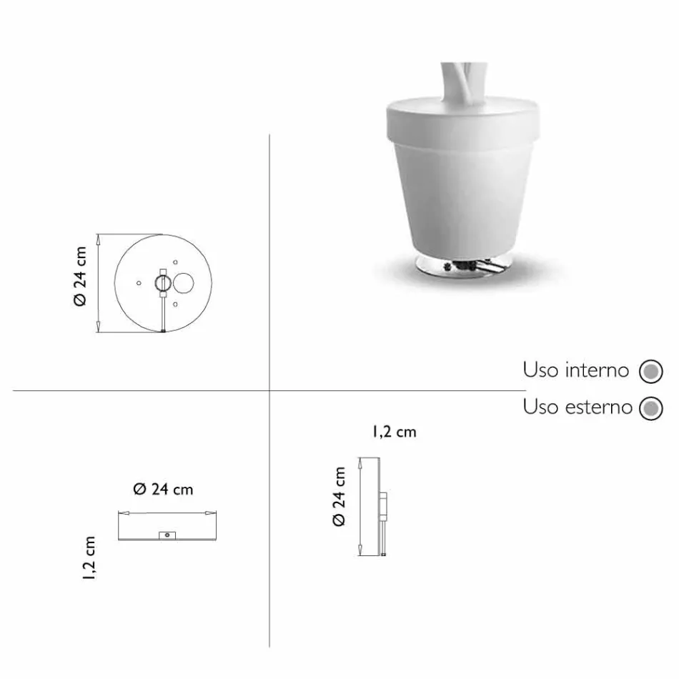 Decoración de muebles de jardín brillante de diseño moderno - Tulip de Myyour viadurini